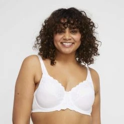 Triumph Embroidered Minimiser Underwire Bra White 7 Triumph Embroidered Minimiser Underwire Bra White -women's clothing Sales 406636 C 0100 00 3