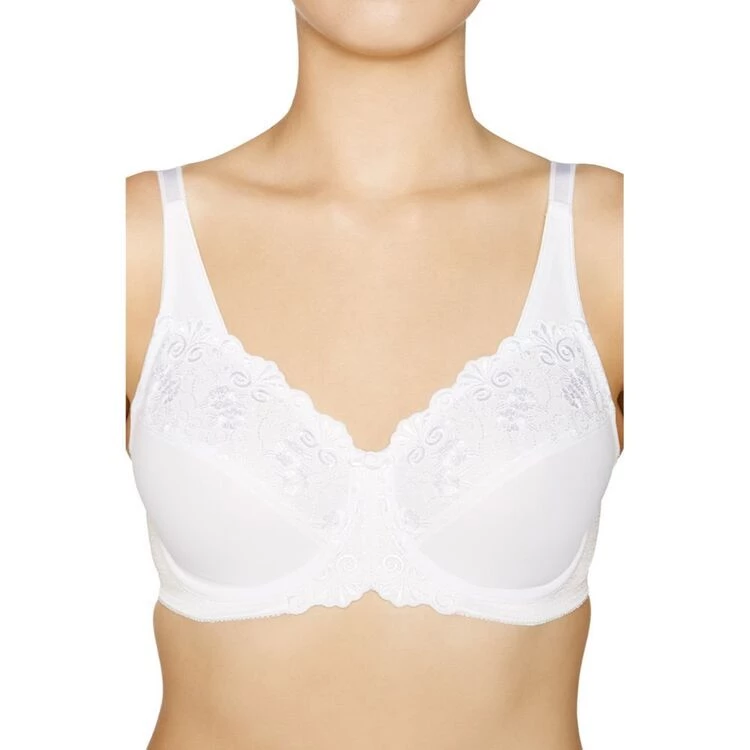 Triumph Embroidered Minimiser Underwire Bra White 4 Triumph Embroidered Minimiser Underwire Bra White - Image 2