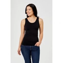 Khoko Basics Seamfree Thick Strap Tank Black -women's clothing Sales 542548 C 0001 00