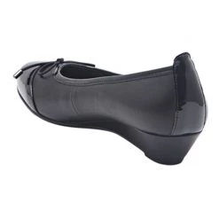 Hush Puppies Prestin Toe Cap Leather Wedge Black -women's clothing Sales 551222 C 0001 00 2