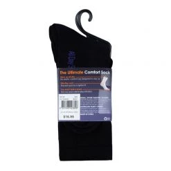Underworks Plain Model Socks 2 Pack Black