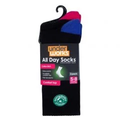 Underworks Socks Cushion 2 Pack Black -women's clothing Sales 570241 C 0001 00