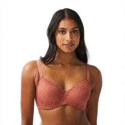 Sash & Rose Lace Underwire Bra Rust