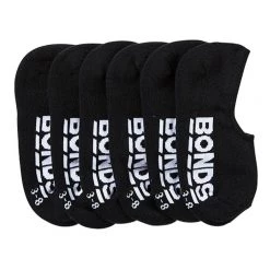 Bonds Logo Sneaker Socks 3 Pack Black