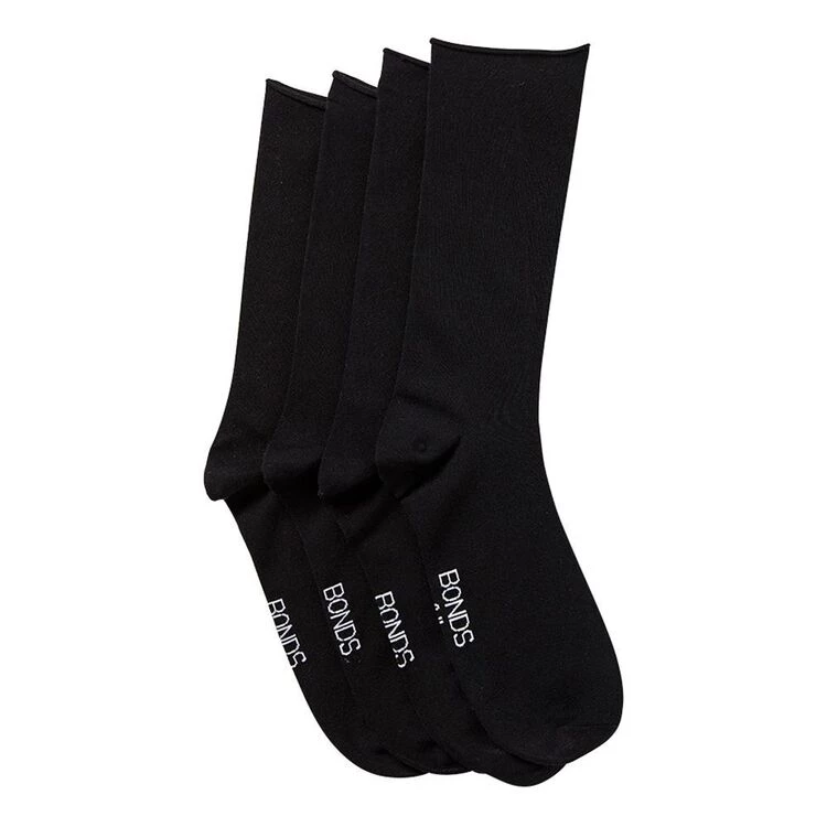 Bonds Supersoft Crew Socks 2 Pack Black 3 Bonds Supersoft Crew Socks 2 Pack Black