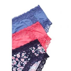 Sash & Rose 3 Pack Micro Lace Midi Brief Floral