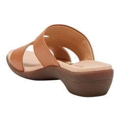 Hush Puppies Arica Leather Heel Slide Tan