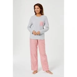Sash & Rose Flannelette Tee PJ Set Pink & Multicoloured -women's clothing Sales 601843 C 1650 00