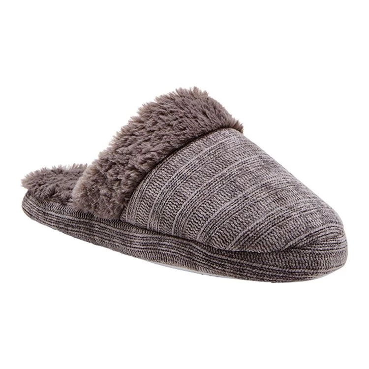 Sash & Rose Polly Cuff Slide On Slipper Grey 4 Sash & Rose Polly Cuff Slide On Slipper Grey - Image 2