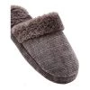 Sash & Rose Polly Cuff Slide On Slipper Grey