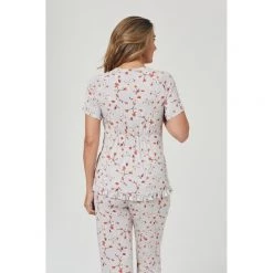 Jane Lamerton Floral Top White & Pink -women's clothing Sales 607666 C 0100 56 3