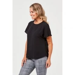 Khoko Smart Dolman Sleeve Shell Top Black -women's clothing Sales 609118 C 0001 00 2