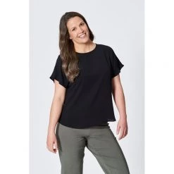 Khoko Smart Dolman Sleeve Shell Top Black -women's clothing Sales 609118 C 0001 00