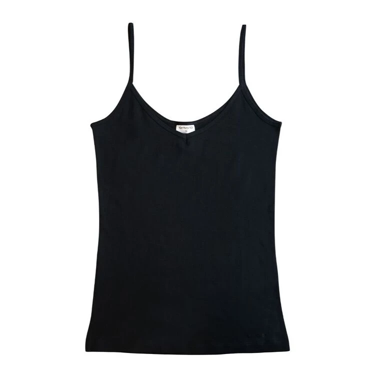 Ambra Cotton Core Singlet Black 3 Ambra Cotton Core Singlet Black