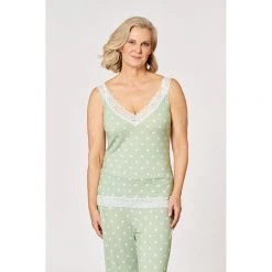 Jane Lamerton Jersey Lace Trim Camisole Green & White 9 Jane Lamerton Jersey Lace Trim Camisole Green & White -women's clothing Sales 612611 C 1300 45