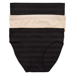 Sash & Rose Matte And Shine Seamfree Midi 3 Pack Black & Beige -women's clothing Sales 615194 C 1005 12