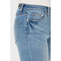 Khoko Collection Girl Friend Tapered Leg Jean Light Wash