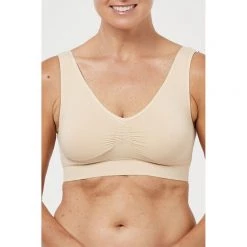 Sash & Rose Soft Seamfree Bra 2 Pack Beige & White -women's clothing Sales 615585 C 1250 16