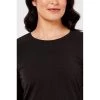 Khoko Basics 3/4 Sleeve Core Tee Black 2 Khoko Basics 3/4 Sleeve Core Tee Black -women's clothing Sales 615759 C 0001 00 4
