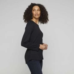 Khoko Basics Long Sleeve Core Tee Black -women's clothing Sales 615760 C 0001 00 9