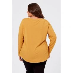 Khoko Plus Long Sleeve Core Tee Gold -women's clothing Sales 615762 C 0710 00 3