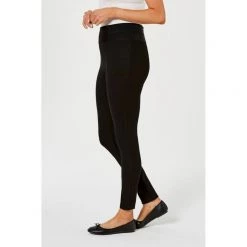 Khoko Collection Elastic Waist Ponte Pant Black -women's clothing Sales 615927 C 0001 00 2