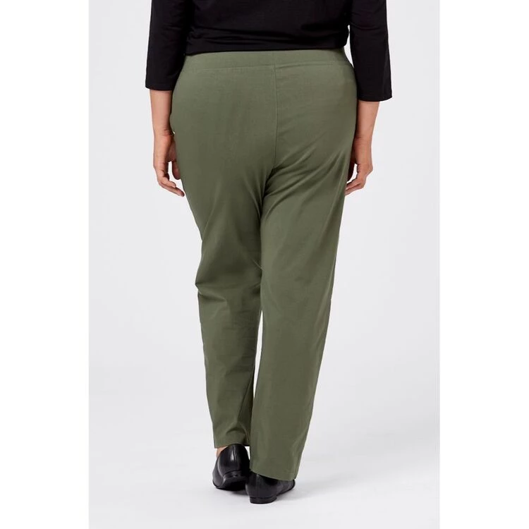 Khoko Plus Full Length Bengaline Pant Khaki 4 Khoko Plus Full Length Bengaline Pant Khaki - Image 2