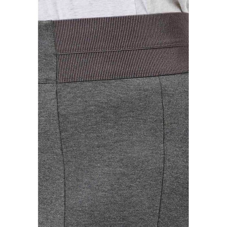 Khoko Plus Elastic Waist Ponte Pant Charcoal 3 Khoko Plus Elastic Waist Ponte Pant Charcoal