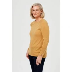 Savannah Soft Touch Jumper With High Low Hem Gold -women's clothing Sales 616146 C 0710 00 2