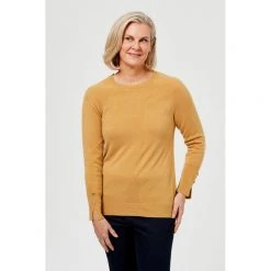 Savannah Soft Touch Jumper With High Low Hem Gold -women's clothing Sales 616146 C 0710 00