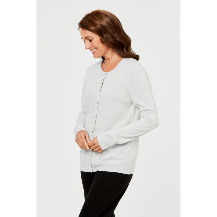Savannah Soft Touch Cardigan Pale Grey 5 Savannah Soft Touch Cardigan Pale Grey - Image 3
