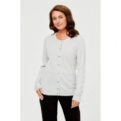 Savannah Soft Touch Cardigan Pale Grey 9 Savannah Soft Touch Cardigan Pale Grey -women's clothing Sales 616149 C 0050 43