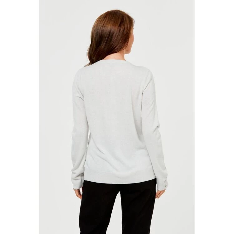 Savannah Soft Touch Cardigan Pale Grey 4 Savannah Soft Touch Cardigan Pale Grey - Image 2