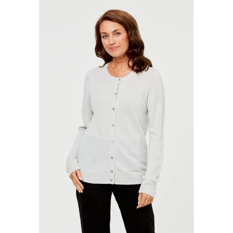 Savannah Soft Touch Cardigan Pale Grey 6 Savannah Soft Touch Cardigan Pale Grey - Image 4