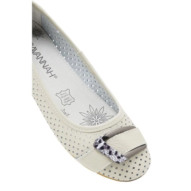 Savannah Petel Women's Leather Ballet Bone 3 Savannah Petel Women's Leather Ballet Bone