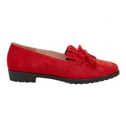 Jane Lamerton Halifax Women's Leather Loafer Red -women's clothing Sales 616655 C 0600 00