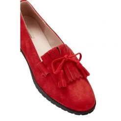 Jane Lamerton Halifax Women's Leather Loafer Red