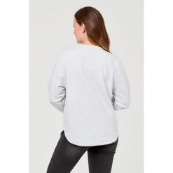 Khoko Collection Curved Hem Fleece Top Marle -women's clothing Sales 616944 C 0060 38 3