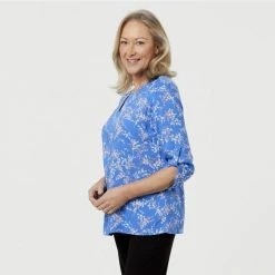 Savannah Keyhole Blouse Floral -women's clothing Sales 618736 C 0680 60 2