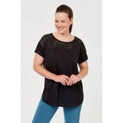 LMA Active Mesh Insert Tee Black -women's clothing Sales 619526 C 0001 00