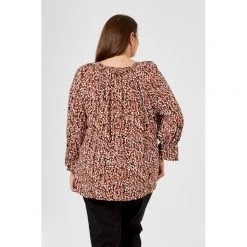 Khoko Plus Flowing Smock Top Print -women's clothing Sales 620876 C 0965 53 3