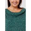 Khoko Plus Cowl Neck Brushed Top Green 1 Khoko Plus Cowl Neck Brushed Top Green -women's clothing Sales 620979 C 0300 00 4