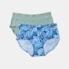 Ambra Smooth Lines Full Brief 2 Pack Green & Blue -women's clothing Sales 620989 C 1300 26