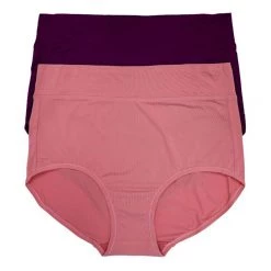 Ambra 2 Pack Laser Cut Full Brief Plum