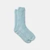 Sash & Rose Fluffy Knit Home Socks 2 Pack Light Blue & White -women's clothing Sales 621052 C 1450 42 3