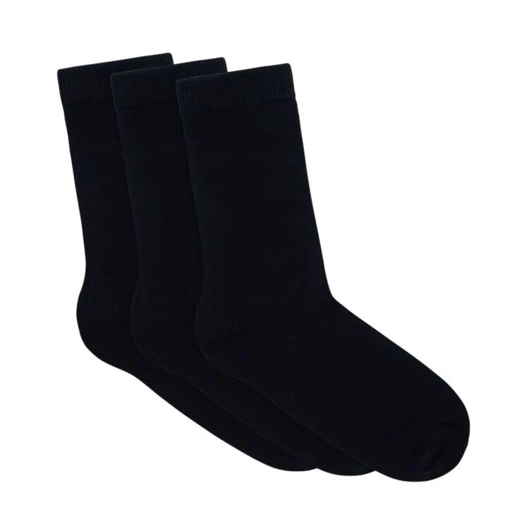 Underworks 3 Pack Organic Bamboo Casual Crew Socks Black 4 Underworks 3 Pack Organic Bamboo Casual Crew Socks Black - Image 2