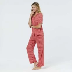 Leona Edmiston Ruby Candy Stripe Set Pink & Red -women's clothing Sales 621272 C 1651 30 2