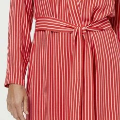 Leona Edmiston Ruby Candy Stripe Robe Pink & Red