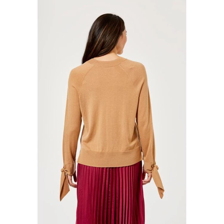 JB Jayson Brunsdon Tie Sleeve Jumper Camel 4 JB Jayson Brunsdon Tie Sleeve Jumper Camel - Image 2