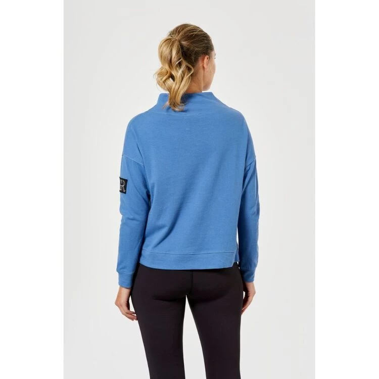 GR Giaan Rooney Funnel Neck Logo Sweat Dust Blue 4 GR Giaan Rooney Funnel Neck Logo Sweat Dust Blue - Image 2